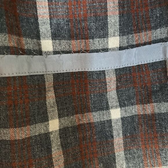 Handmade Plaid A-Line Skirt - Brown and Cream - See measurements. Size S - Picture 5 of 6